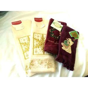 Christmas handtowels -4 towels